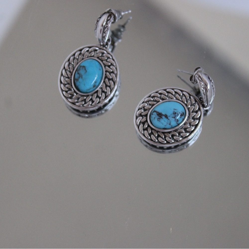 Silver and Turquoise Earrings